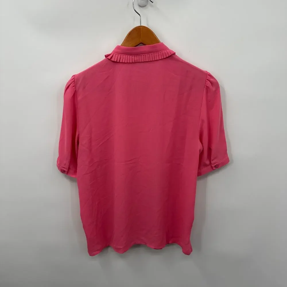 J. CREW NWT Drapey Button-Up Top in Pink BP553 // S